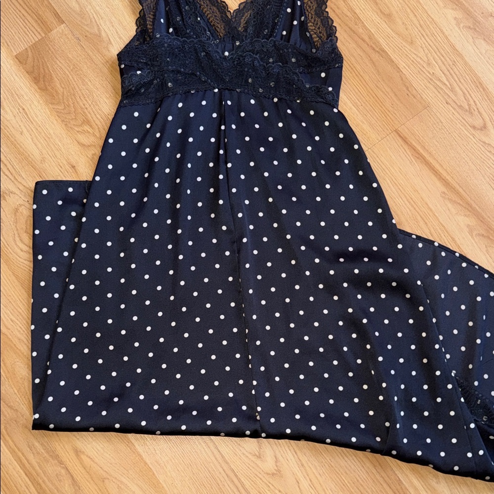 NWT Free People Intimately Polka Dot Lace Slip Dress Bad For You Printed Maxi - Picture 9 of 9